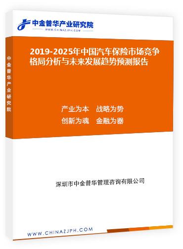 2019-2025年中國汽車保險市場競爭格局分析與未來發(fā)展趨勢預測報告
